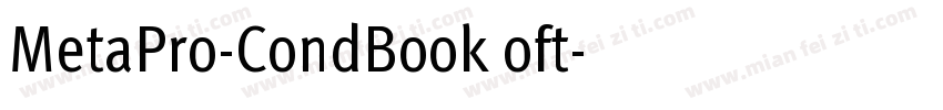 MetaPro-CondBook oft字体转换